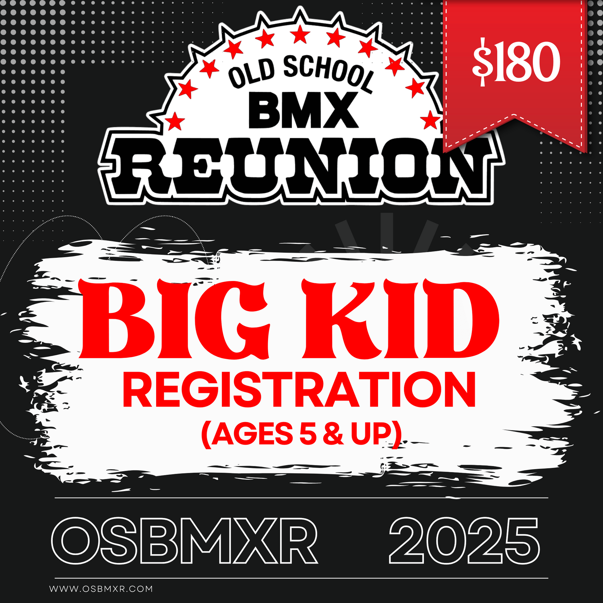 2025 OSBMXR Event Ticket and Shirt - Big Kids