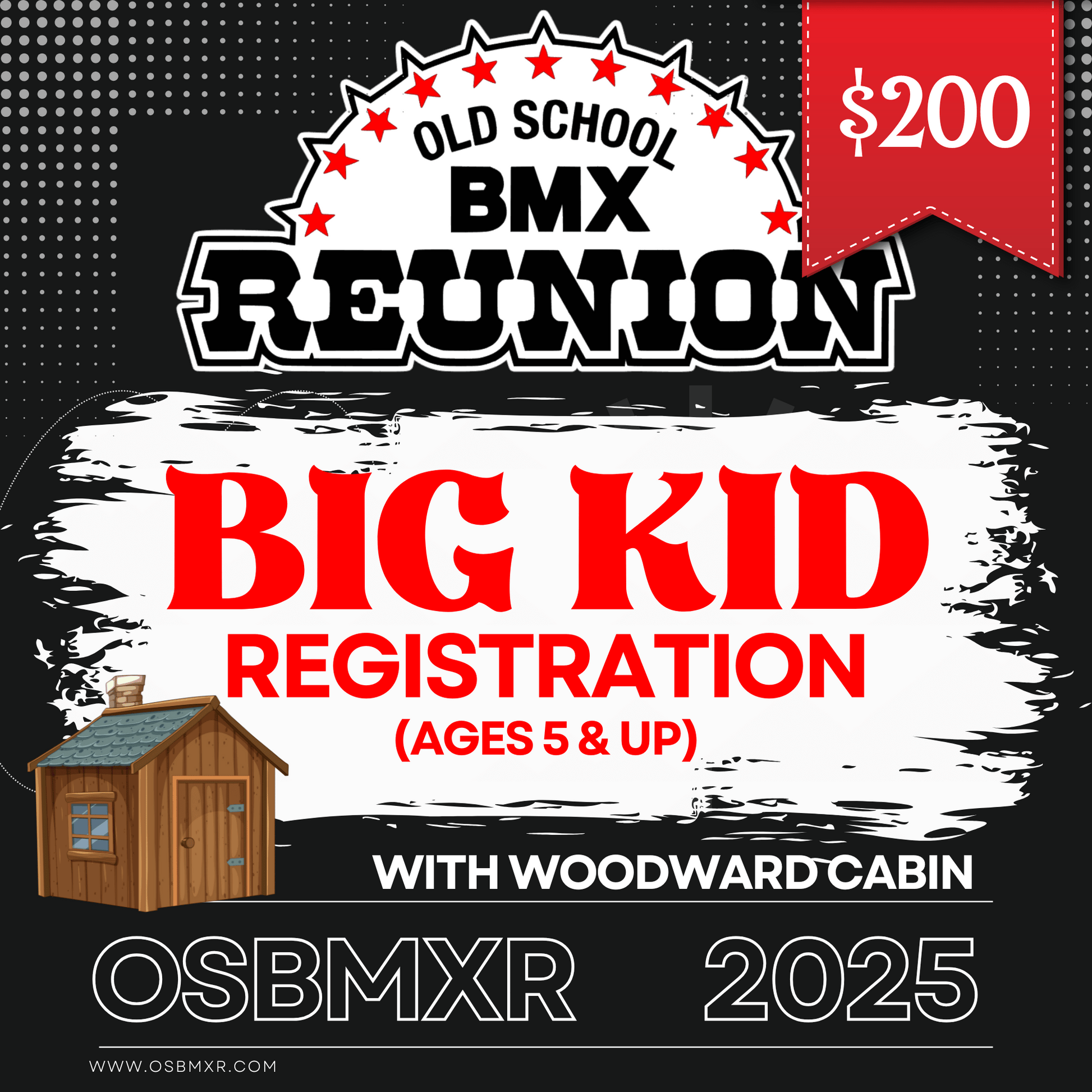 2025 OSBMXR Event Ticket and Shirt - Big Kids